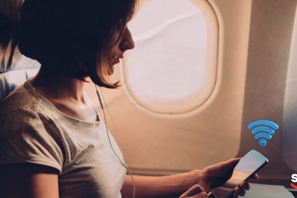 O uso do smartphone e a conexão Wi-Fi durante uma viagem de avião